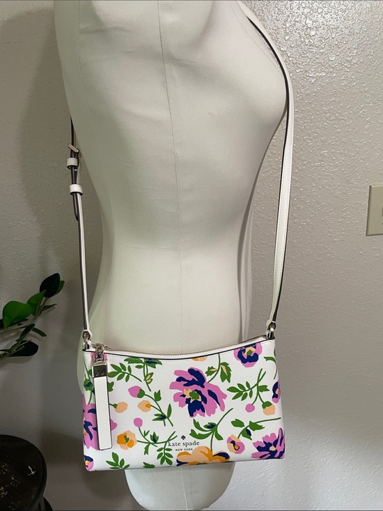 kate spade Handbags - kate spade Sadie White Floral Crossbody with Pink, Purple and Green Accents